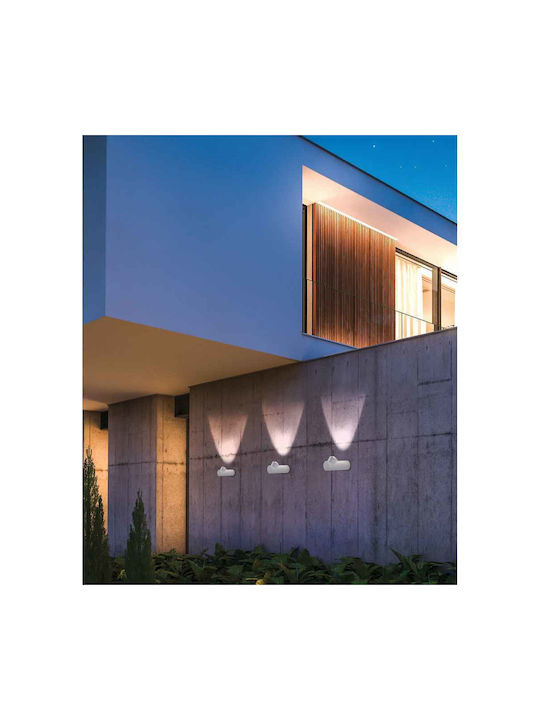 Viokef Wandmontiertes Außen-Spotlight LED IP54 7W mit Warmweiß Licht Doppelstrahl 4.5x4.5x7εκ.