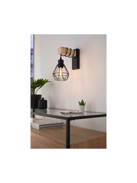 Eglo Lampa De Perete Industrială Cu Bază De Bec E27 Maro 14 Cm