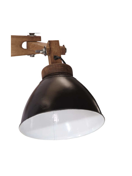 vidaXL Leuchte Wand mit Fassung E27 Schwarz 6.5cm