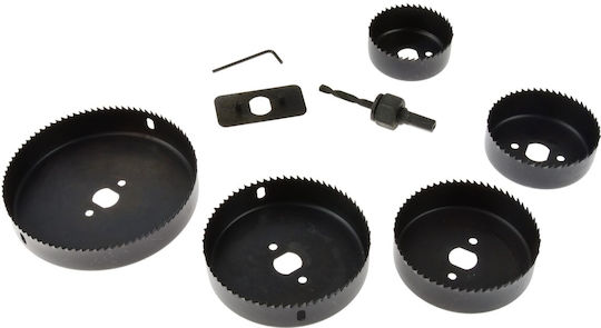 Geko Set Lochsägen mit Durchmesser von 64mm bis 127mm für Holz