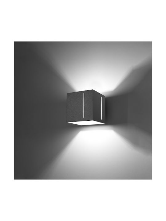 Sollux Pixar Modern Leuchte Wand mit Fassung G9 Gray 13x13x13cm