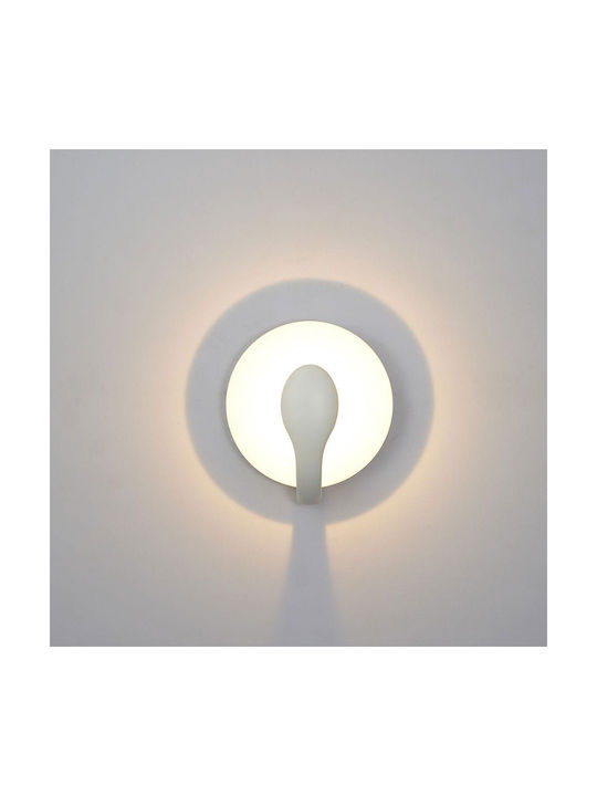 Luma Modern Lamp Wall with Integrated LED and Warm White Light 18x18cm