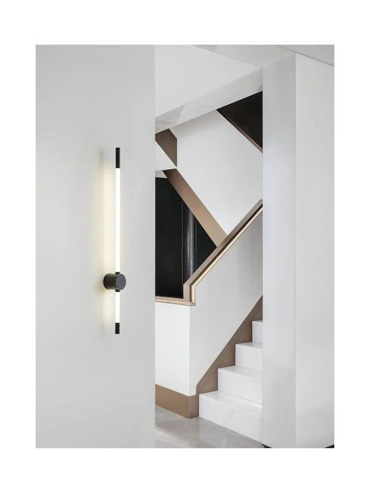 Home Lighting Μοντέρνο Φωτιστικό Τοίχου με Ενσωματωμένο LED και Θερμό Λευκό Φως Μαύρο 62x8x8εκ.