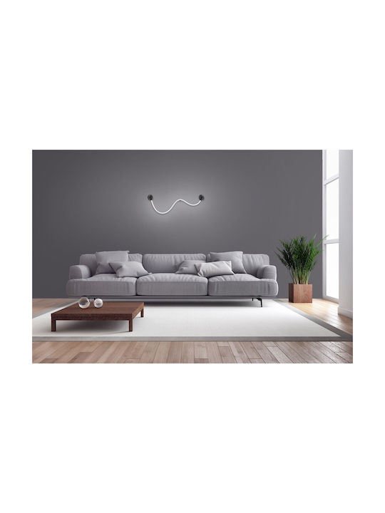 Leuchte Wand mit Integrierter LED und Neutralweißes Licht Schwarz 6.5cm