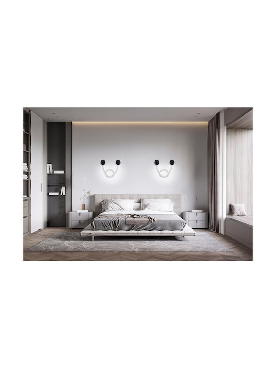Leuchte Wand mit Integrierter LED und Neutralweißes Licht Schwarz 6.5cm