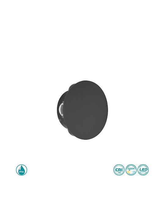 Viokef Επιτοίχια Εξωτερική Πλαφονιέρα LED IP54 7W με Θερμό Λευκό Φως 12x5.5εκ.