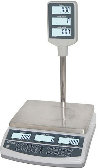 CAS PR-II Elektronisch Einzelhandelswaage mit Säule mit einer Wiegekapazität von 6kg und einer Unterteilung von 2gr