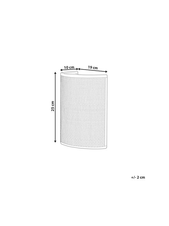 Beliani Leuchte Wand Beige