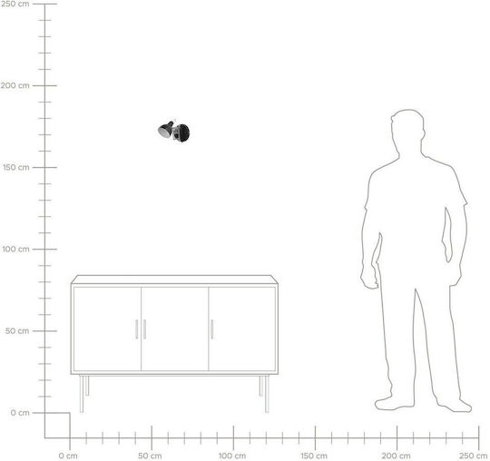 Beliani Classic Lamp Wall Black