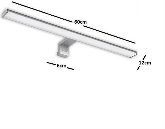 Adeleq Modern Bathroom/Panel Wall Lamp with Integrated LED and Natural White Light Black 40x5.25cm