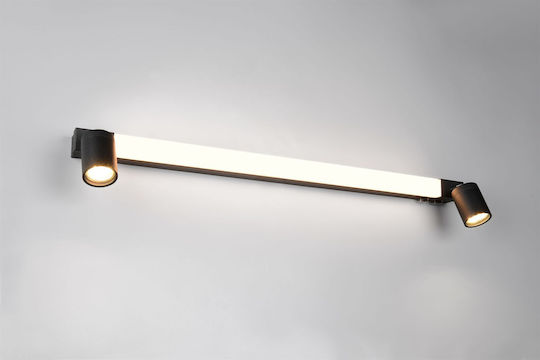 Trio Lighting Модерен Осветително тяло За баня с фасунга GU10 Черен 90x18см.