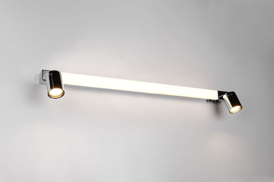 Trio Lighting Modern Lamp Bathroom with Socket GU10 Silver 90x18cm