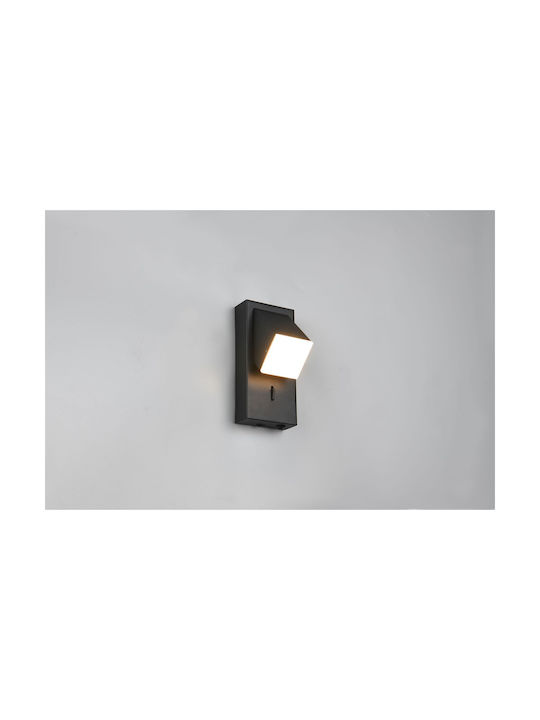 Trio Lighting Modern Lamp Wall and Switch Black 7x8.5x7cm