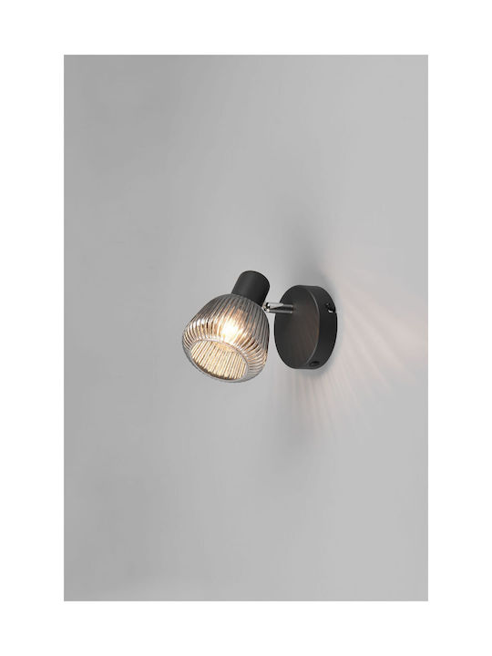 Trio Lighting Single Spot with Socket E27 in Black Color