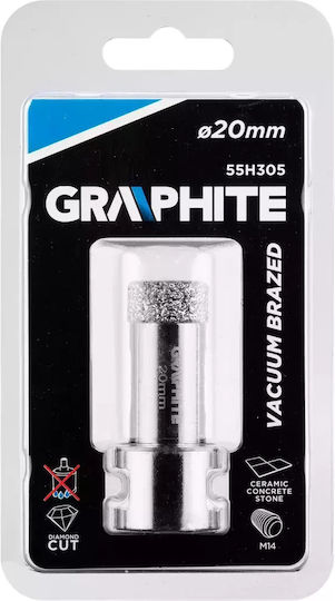 Graphite Ποτηροπρίονο Καροτιέρας με Διάμετρο 20mm για Μπετό και Πλακάκι
