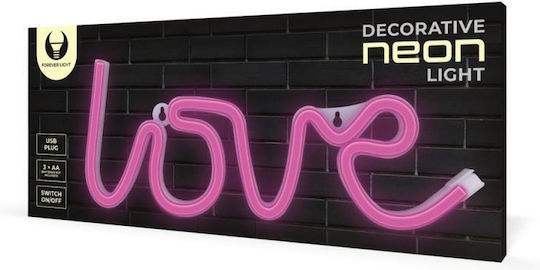 Forever Light Neon Διακοσμητικό Φωτιστικό LED Love 35x2x13εκ.