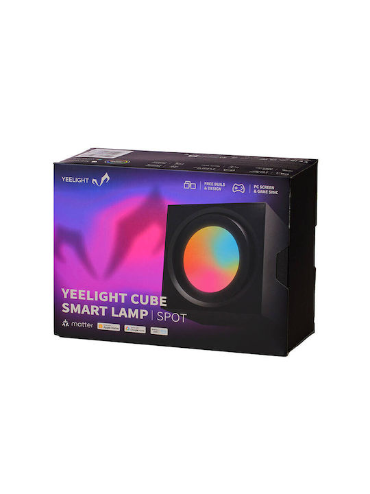 Yeelight Smart Διακοσμητικό Φωτιστικό Smart LED RGB 7.5x7.5x7.5εκ.