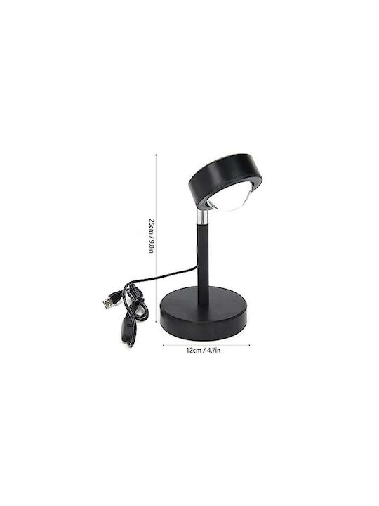Dekorative Lampe Sonnenuntergang Schwarz