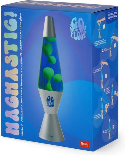 Legami Milano Decorative Lamp Lava Lamp with Socket for Bulb E14 Silver
