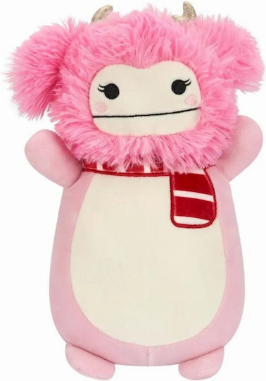 Jazwares Plush Squishmallows Hugmees Christmas Brina The Pink Bigfoot For 3+ Years 25 cm