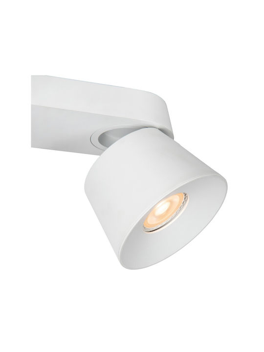 Lucide Lightning Trigono Διπλό Σποτ με Ντουί GU10 σε Λευκό Χρώμα
