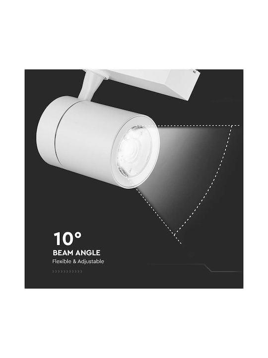 V-TAC Μονό LED Θερμό Λευκό Σποτ σε Λευκό Χρώμα