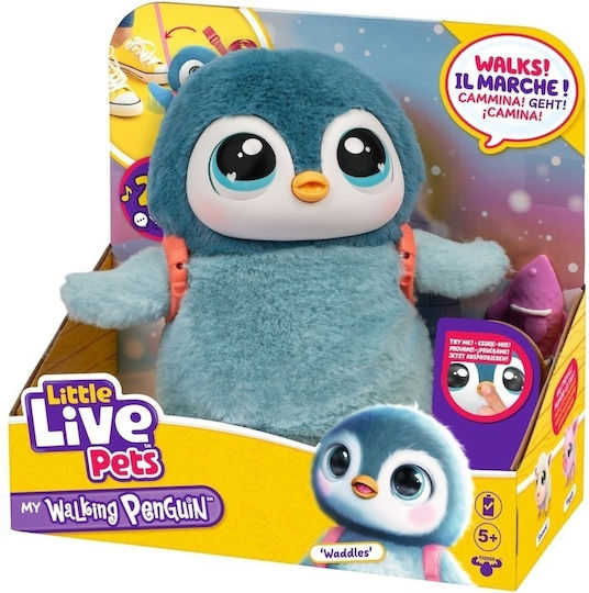 Moose Toys Plush Little Live Pets My Walking Penguin For 5+ Years 13.5 cm