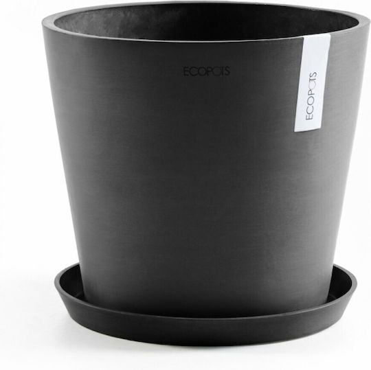 Ecopots Amsterdam Dark Grey Pot Plastic 40x40x35cm.
