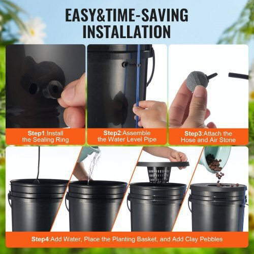 Vevor Hydroponic System Dwc 8 Buckets Air Pump Ssspxtyx8110vt55fv2