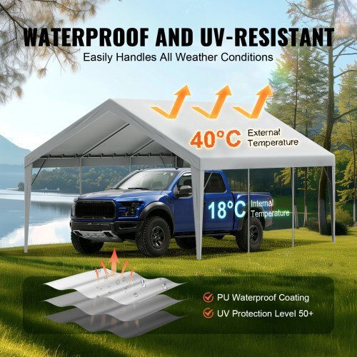 Vevor Pavillonabdeckung Gray 6.096m