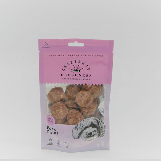 Celebrate Freshness Coins Leckerli für Hunde Diät mit Schweinefleisch 100gr 84051