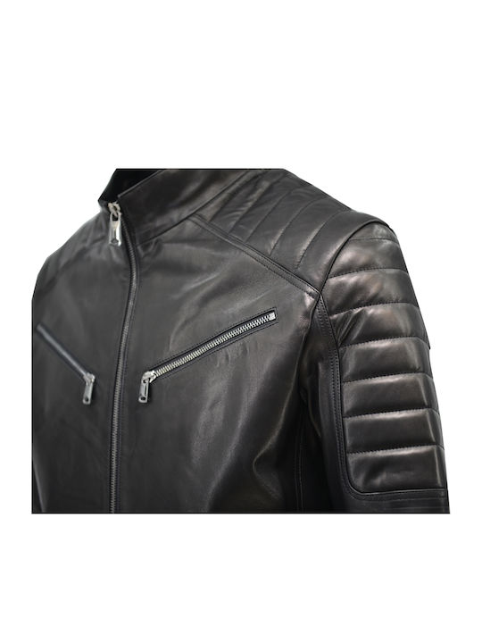 Dermatina 100 Biker Leather Jacket Black (Black)