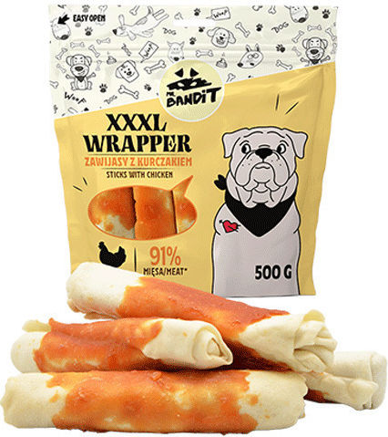 Mr. Bandit Delicii în formă de baston pentru câini cu Pui 500gr