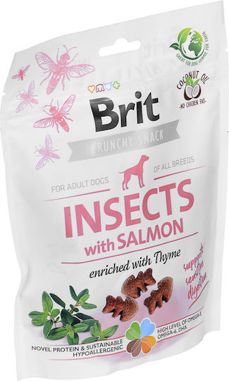 Brit Care Dog Insects & Salmon Deliciu pentru câini cu Somon 200gr