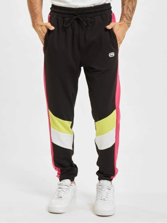 PANTALONI DE TRENING ECKO UNLTD. LOCKWOOD NEGRU/ROȘU/ALB/VERDE-LIME Ecko Unltd. gri ECKOSP1052BLKRED