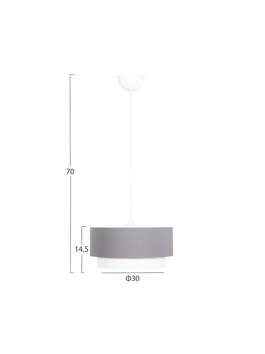 HomeMarkt Pendant Light White with Socket E27 30x30x14cm