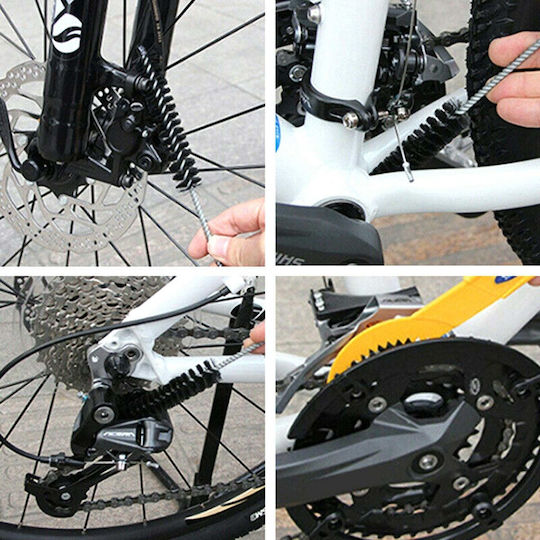 Set 5 Perii 1 Cârpă De Curățare Din Microfibră Pentru Curățarea Bicicletelor Portocalii