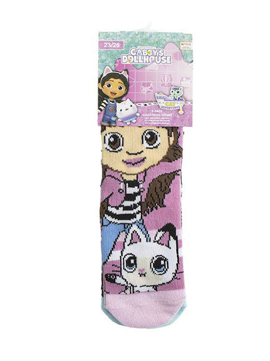 Cerda Șosete Pentru Copii Înălțime Până La Genunchi Gabby´s Dollhouse Multicolore 3 Perechi