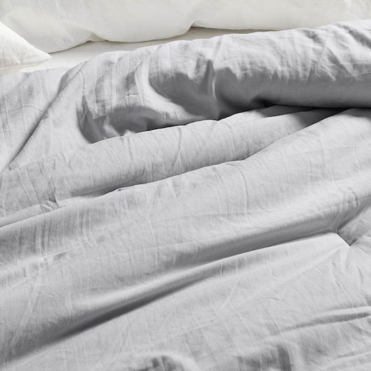 Cannon Duvet Cover Cotton Single 160x240 Light Gray