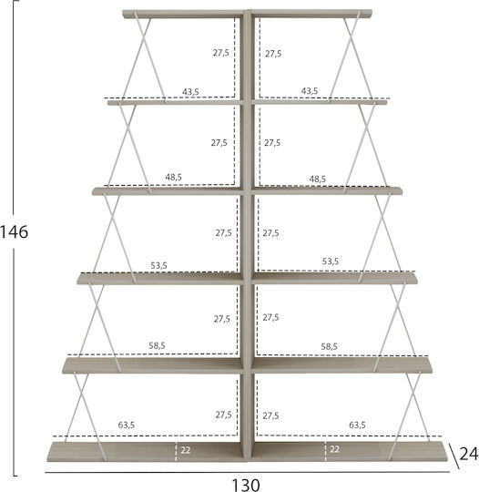 Βιβλιοθήκες Mini Tars (2τμχ) 65x24x146εκ. Βιβλιοθήκες Mini Tars (2τμχ) 65x24x146εκ.