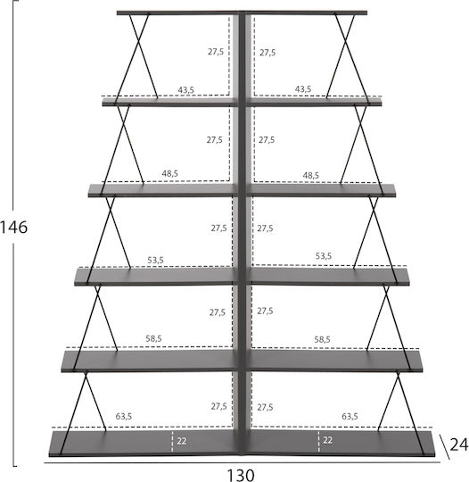 Βιβλιοθήκες Mini Tars (2τμχ) 65x24x146εκ. Βιβλιοθήκες Mini Tars (2τμχ) 65x24x146εκ.
