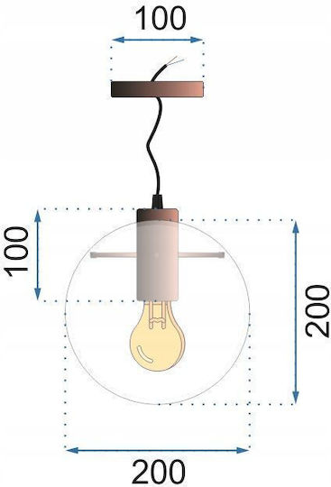 Toolight Hängelampe Schwarz