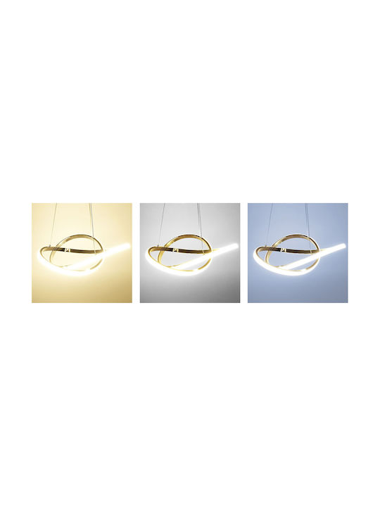 Toolight Κρεμαστό Φωτιστικό Χρυσό LED