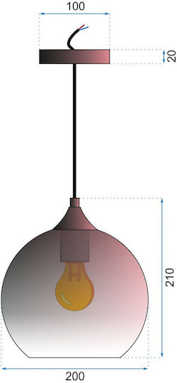 Toolight Hängelampe Rose Gold