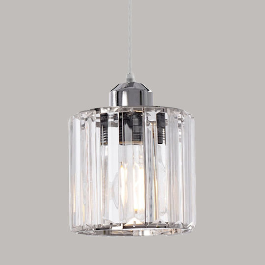 Toolight Hängelampe Silber mit Kristallen