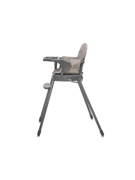Lorelli Siesta Foldable Baby Highchair 3 in 1 with Adjustable Height Beige Leather