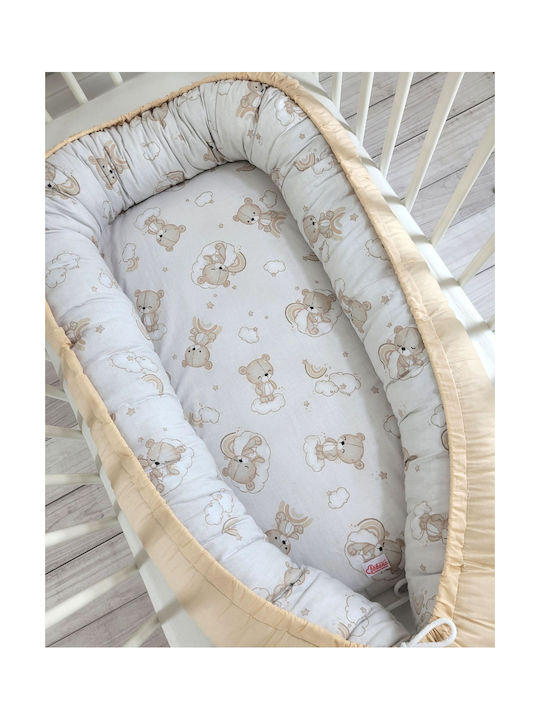 Bobono Baby Nestkissen Beige, Rainbow