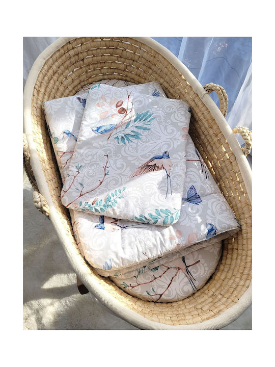 Bobono Baby Sheets Set Cradle Cotton Blue 75x100cm 2pcs