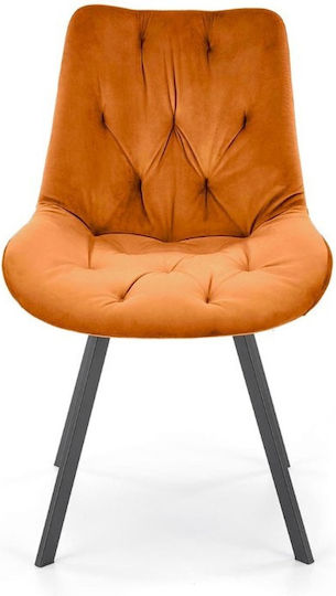 K519 Dining Room Velvet Chair Cinnamon 54x63x86cm