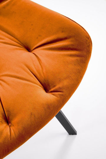 K519 Dining Room Velvet Chair Cinnamon 54x63x86cm